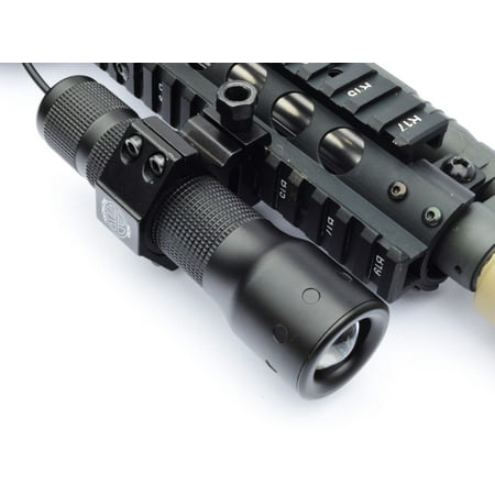 LED Gun Flashlight 1000 Lumens Rifle or Shotgun Picatinny mount USB