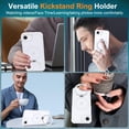 thumbnail image 2 of KOMI for iPhone 16 Case 6.1", with Magnetic Ring Stand [Compatible with MagSafe] [Military Grade Protection] Slim Shockproof Translucent Protective Phone Case White, 2 of 5