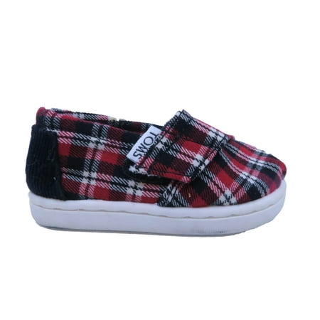 

Pre-owned Toms Unisex Red | White | Black Plaid Shoes size: 3 Infant