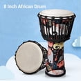 thumbnail image 4 of Spirastell African Drum,Drum With Art 8 Inch Portable African Drum Art Patterns Percussion Drum African Musical Drum Portable Percussion Hand Ammoon Nebublu Portable Portable Art Hand Percussion Hand, 4 of 7