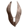thumbnail image 4 of Tank Tops for Women Camisole Sequin Deep V Neck Halter Sleeveless Backless Undershirt,Brown,M, 4 of 4