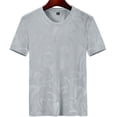 thumbnail image 3 of Conjunto de chándal para hombre, camiseta con el alfabeto moderno, ropa de alta calidad para hombre, trajes deportivos elásticos elegantes, top holgado de corte entallado, conjuntos de pantalones cort, 3 of 5