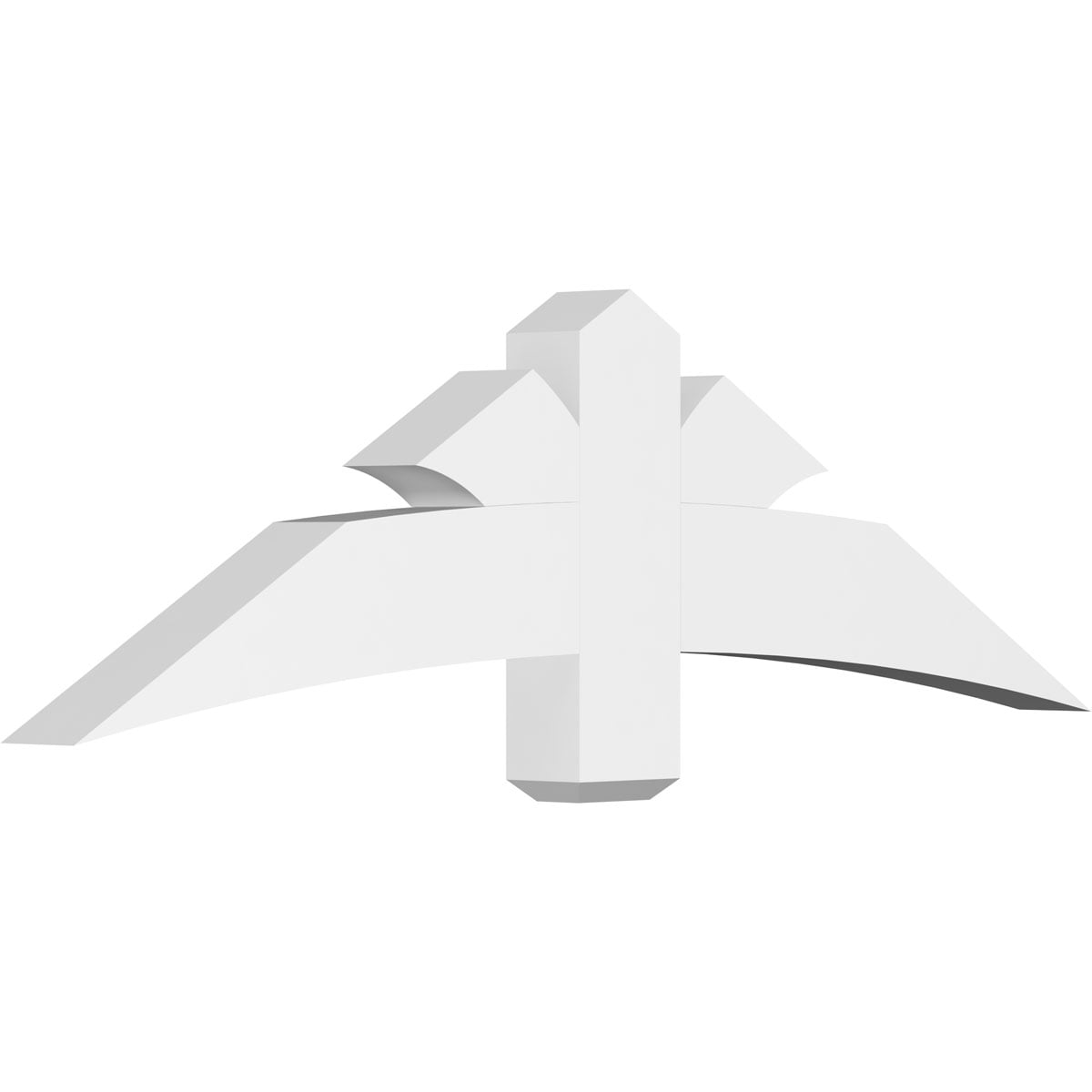 60 W X 17 1 2 H X 4 D X 6 F 7 12 Pitch Davenport Architectural Grade Pvc Gable Bracket Walmart Com Walmart Com