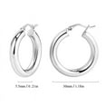 thumbnail image 5 of Alexcraft Chunky Hoop Earrings Thick Hoops for Women | Classic 14k Gold Silver Plated Round Tube Huggie Hoop Earrings with 925 Sterling Silver Post for Women Gift, 5 of 8