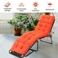 thumbnail image 4 of Gymax 73-inch Chaise Lounge Cushion Thickened Recliner Cushion w/ 4 String Ties Orange, 4 of 7