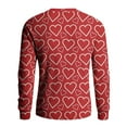 thumbnail image 6 of Fgvctg Romantic Valentine's Day Sweater for Men Ribbed Knit Crewneck Sweaters Love Heart Print Comfy Pullover Slim Fit Long Sleeve Sweater Lightweight Spring Blouses Hot Pink M, 6 of 6