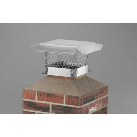 King Single Flue Chimney Cover - Single Flue 9 Inch x 18 Chimney Cover Draft King Unfinished -Stainless