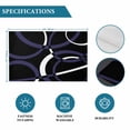 thumbnail image 6 of Blue Geometric Placemats Set of 4, Contemporary White Abstract Lines Black Placemats for Dining Table, Place Mats for Kitchen Tabletop, Waterproof Wipeable Dining Table Mats Set, 6 of 9