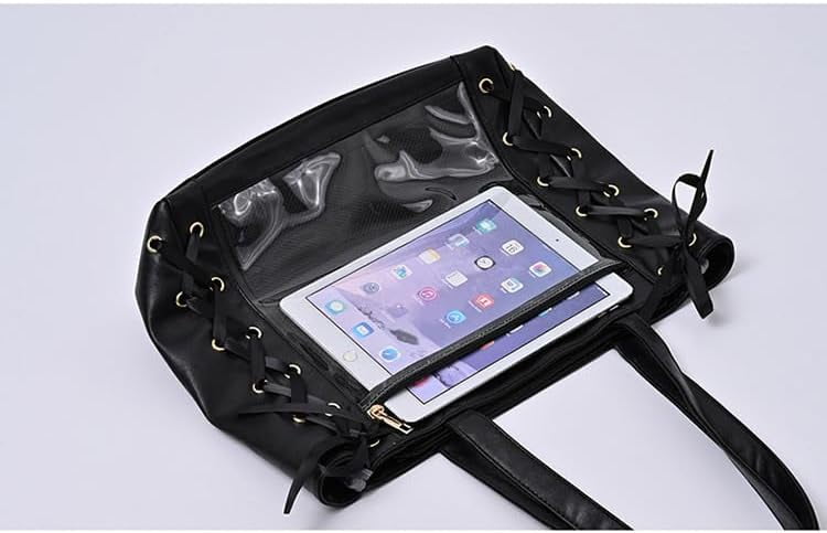 MMYGU Cute Japanese Ribbon Ita Bag Tote Crossbody Bag Messenger Bag for Women JK Aesthetic Bag Y2K Purse
