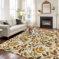 thumbnail image 3 of Fall Leaves Area Rug 5x7 Washable Rug Non Slip Farmhouse Autumn Beige Botanical Large Area Rug Soft Stainresistant Indoor Floor Carpet for Living Room Bedroom Home Office Dining Room Nursery, 3 of 8