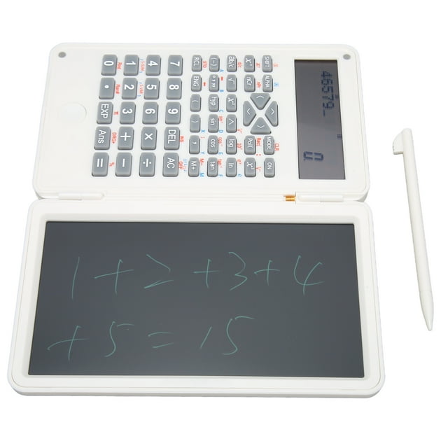 Calculadora científica con bloc de notas, Calculadora de Pantalla Grande de 12 Dígitos y 2 Línas con Tableta de Escritura de 6 Pulgadas, Calculadora de Escritorio Portátil