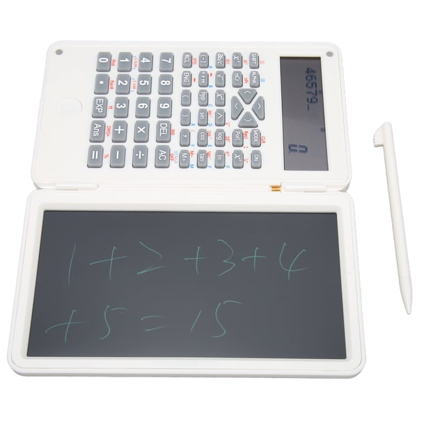 Calculadora científica con bloc de notas, Calculadora de Pantalla Grande de 12 Dígitos y 2 Línas con Tableta de Escritura de 6 Pulgadas, Calculadora de Escritorio Portátil