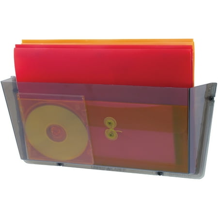 deflecto Unbreakable Docupocket Single Pocket Wall File, Legal, Smoke