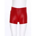 thumbnail image 3 of Ocealan Kids Girls Shiny Metallic Dance Shorts Booty Bottoms Tumbling Gymnastic Shorts Jazz Performance Hot Pants Red 12, 3 of 6