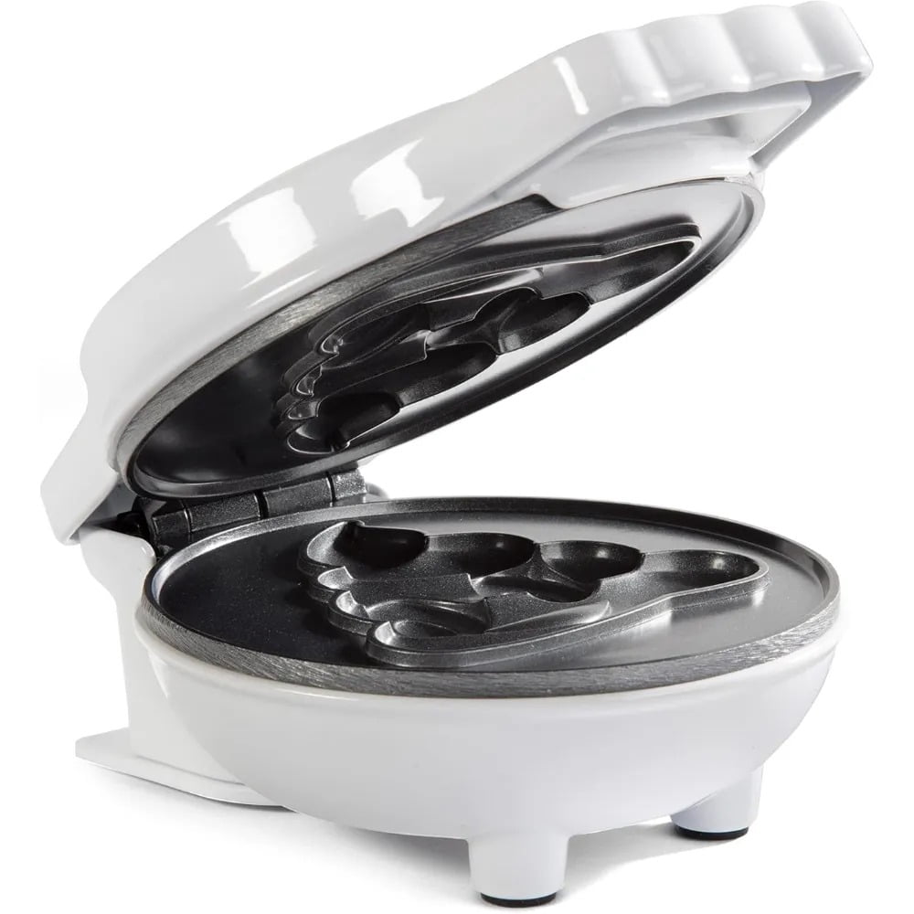 Emoji Poop Mini Waffle Maker- Breakfast Fun for Kids w Cute Smiley Face Design, 4" Waffler Iron Makes Poo Shaped Pancakes or Waffles, Electric Non Stick Appliance w Recipes, Funny Gag Gift