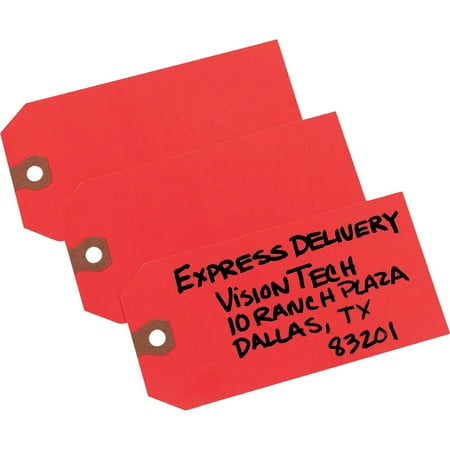 - Avery Unstrung Shipping Tags, Paper, 4 3/4 x 2 3/8, Red, 1,000/Box