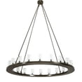 thumbnail image 4 of Meyda Tiffany 222369 Loxley 20 Light 60" Wide Ring Chandelier - Bronze, 4 of 4
