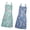 Blue rose with green, variant on Misright 2Pcs Korean Theme Baking Apron Sleeveless Kitchen Cooking Protective Garment