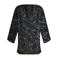 thumbnail image 4 of VEKDONE Womens Sparkly Sequins Cardigan Shrug Bolero Jacket Lightweight 3/4 Sleeve Open Front Knit Sweater Casual Outdoor Glitter Clubwear Cardigans, 4 of 5