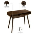 thumbnail image 5 of Nora 40W Writing Desk in Dark Walnut by Bush Furniture - Engineered Wood, 5 of 7