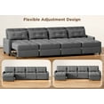 thumbnail image 4 of Noelse Pull Out Couch, Convertible Sofa Bed with Adjustable Backrest, 4 Seater Sectional Sleeper Sofa with Spring Support, for Apartment Living Room, Dark Grey, 4 of 9