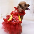 thumbnail image 6 of Chinese Style Pet Tang Costume - Dress-Up Skin-Friendly Tulle Princess Dress - Dogs Cats - New Year Attire, 6 of 8