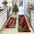 thumbnail image 2 of AIGIA 2Pcs/Set Christmas Kitchen Floor Mat Set Christmas Kitchen Rug Set Non Slip Mat (15x23 and 15x47 Inch), 2 of 6