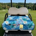 thumbnail image 2 of Yuyamidu Frangipani Golf Cart Seat Covers with 4 Pockets Palm Leaves Golf Cart Towel Seat Covers Portable Travel Sportas Golf Cart Seat Cover for Club Car Accessories Decor, 2 of 8