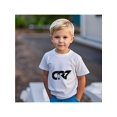 thumbnail image 1 of Teenage Alphabet Print T-Shirt - Breathable Cotton Short Sleeve T-Shirt with CR7 Design, Machine Washable Sports Top for Boys and Girls, Outdoor Play and Casual Wear Football Jersey, 1 of 7