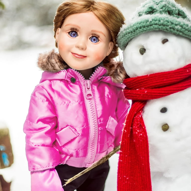 The Queen s Treasures 18 inch Doll Clothes Complete Ski Wear Outfit 6 Piece Zippered Pink Jacket Pants Gloves and Boots too Compatible for use with American Girl Dolls. Doll NOT Included Walmart