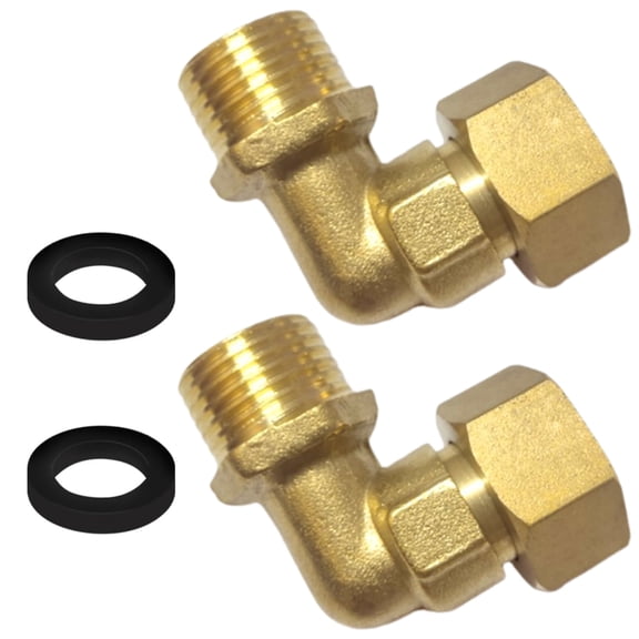 Sinyiin Brass Water Pipe Elbow 1/2 Inch Adjustable Plumbing Fitting for Heating Systems