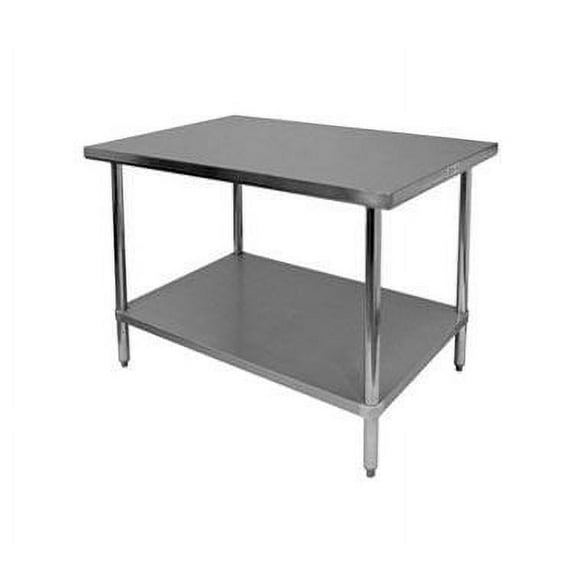 24" x 48" x 35", 430 stainless steel worktable, flat top, comes in set