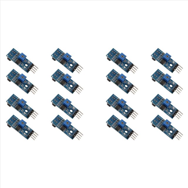 16 Piezas TCRT5000 Sensor Reflectante Infrarrojo Interruptor Fotoeléctrico IR Módulo de Seguimiento de Línea de Barrera para Smart Car Robot