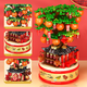 thumbnail image 1 of Compatible con bloques de construcción ensamblados, juguete, regalo de Navidad, casa de dulces, caja de música giratoria, adornos, regalo para niños, 1 of 5