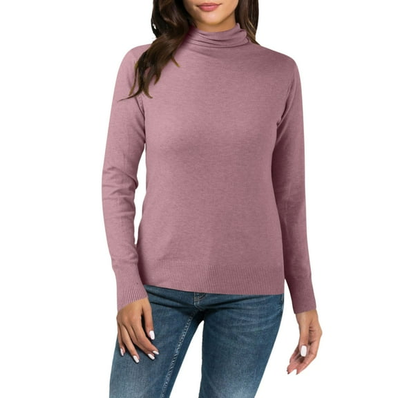 Gyexs V Neck Sweaters for Women Casual Long Sleeve Crewneck Pullover Tops Fall Loose Knit Pullover Sweater Tops Women's Fashion, Purple, Size S