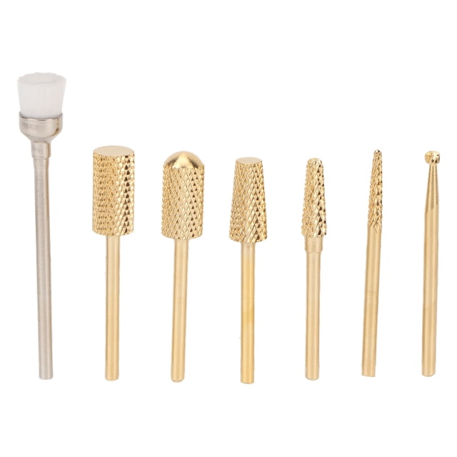Brocas Para Quitar Cutículas, Brocas Para Manicura, 7 Piezas, ásperas Y Duraderas Con Caja De Almacenamiento Para Salón