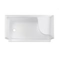 thumbnail image 6 of Aquatique 60" x 32" Single Threshold Shower Base With Left Hand Drain and Integral Right Hand Seat in White, 6 of 11
