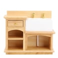 thumbnail image 2 of Fregadero De Cocina, Mini Muebles Para Decoración De Casa De Muñecas 1:12 Con Accesorios De Casa De Muñecas De Estilo Moderno, 2 of 7