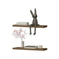 thumbnail image 4 of Mahogany Floating Shelves 31.5 Inch Wall Shelves for Living Room, Bedroom, Kitchen Contemporary Modern Style Decor, 4 of 6