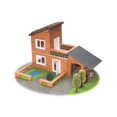 thumbnail image 2 of Conjunto de construcción Teifoc Villa con garaje, más de 330 bloques de construcción, 2 of 6