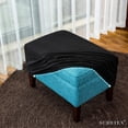 thumbnail image 7 of Subrtex Stretch Textured Grid Oversized Ottoman Slipcover, Black, 7 of 7