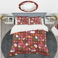 thumbnail image 2 of Designart 'Geometric Retro Flower Design I' Mid-Century Modern Duvet Cover Set, 2 of 4