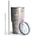 thumbnail image 2 of 30oz Pioneer Flower Tumblers Stainless Steel Tumbler with Lid and Straw,Vacuum Insulated Double Wall Travel Tumbler Cups Mug with Cleaning Brush for Coffee,Tea, 2 of 5