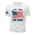 thumbnail image 5 of UngA America 250 Shirt Men's 250Th Anniversary Casual Printed Short Sleeve T-Shirt American Flag Men Years of Freedom Mens T-Shirt (White,L), 5 of 5