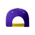 thumbnail image 2 of Daxton Classic Snapback 3D Alphabet A to Z Numbers Embroidered Initials Letters Flat Bill Cap - Purple Gold Hat, Letter F, 2 of 2