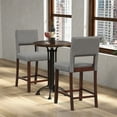 thumbnail image 5 of Gymax Counter Height Footrest Hollowed Back Bar Stools, Grey/Brown (Set of 4), 5 of 9