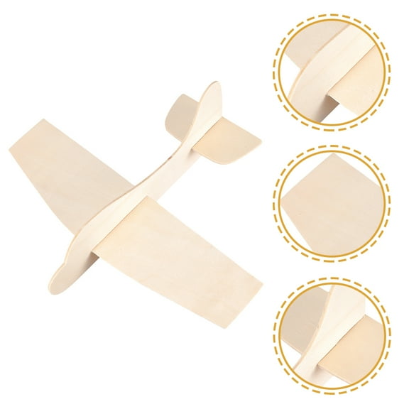 GOOHOCHY 6-Piece Wooden Airplane Model Kit for Kids, Blank Wood Planes for Painting, Craft Toys and Party Favors