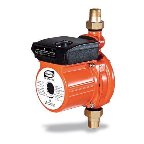 Bomba presurizadora EVANS de 140 W y 1/2" succión y descarga EVANS BP120W15-090