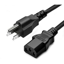 Restored Standard 5ft (1.5m) 10 Amps 120 Volts Black 3 Prong AC Power Cord Cable for Dell LCD Monitors (Refurbished)
