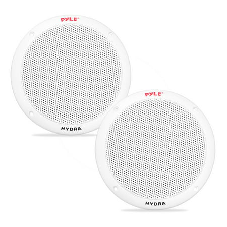 PYLE PLMR605W - 6.5 Inch Dual Marine Speakers - 2 Way Waterproof and Weather Resistant Outdoor Audio Stereo Sound System with 400 Watt Power